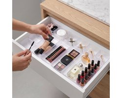 INDECOR Make-up Lade Organizer Bakjes 14 Stuks - Lade Verdeler / Lade Indeling – Cosmetica & Keuken Organizer – Transparant