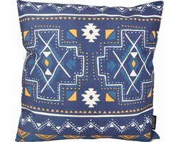 Indian Style Darkblue Kussenhoes | Katoen/Linnen | 45 x 45 cm