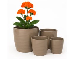 Indoor Plantenpotten Set - 4 Maten van 12 tot 18 cm