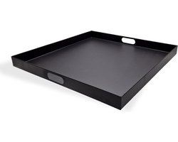 Indore Home - Metalen Dienblad - Zwart - Vierkant - 60 x 60cm - Stevig dienblad