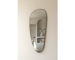 Indore Home - Spiegel Dean - organische vorm - asymmetrisch - wandspiegel - 120cm - zwart