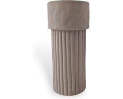 Indore Home - Vaas Mary - Bloemenvaas - Woonkamer decoratie - Vaas Bruin