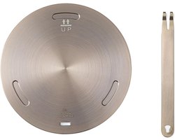 Inductie Adapter 28 cm, RVS Converterplaat voor Inductiekookplaat, Warmteverspreider met Afneembare Handgreep en Duurzaam Ontwerp