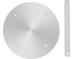 Inductie Adapterplaat van 28 cm - RVS Warmteverspreider voor Inductiekookplaten met Afneembare Handgreep, Geschikt voor Koken en Bakken