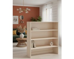 Industrial Home Wandkast & Opbergkast van Massief Grenen – Keukenkast / Boekenkast / Buffetkast – 3 Planken – Honey Brown – 90x30x100 cm – Scandinavisch Design – Duurzaam Hout – Inclusief Bevestigingsmateriaal