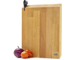 Industrial Living Snijplank Hout - 26X37X3CM - Snijplanken met houder - Leder