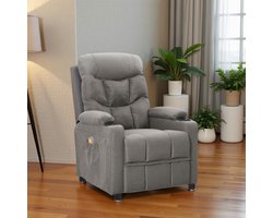 Industrialhome Elektrische Massagestoel met Verwarming – Luxe Relaxfauteuil met 6-Punts Vibratiemassage, Verstelbare Rugleuning & Voetensteun – Comfortabele TV-Stoel voor Woonkamer