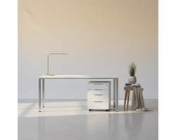 Industrieel Bureau – Extra Groot Computer Bureau 180 cm – Robuuste PC Werktafel met Metalen Frame – Rechthoekige Schrijf- en Kantoortafel – Rustiek Bruin Zwart – HomeByNicole