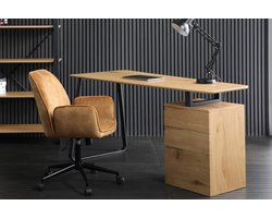 Industrieel bureau STUDIO 160cm eikenlook met 3 lades - 40986