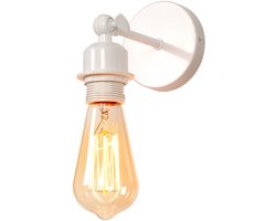 Industrieel Wandlamp Binnen E27 Wandlamp voor Woonkamer Slaapkamer Hal Wit