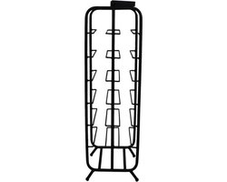 Industrieel Wijnrek - Staand Wijnrek - Flessenrek - Metaal - Zwart - 90 x 25 x 25 cm