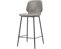 Industriële barkruk - Barkruk - Industrieel - Barstoel - Stoel - Kruk - Sfeer - Trendy - Bar Chair - Chair - Grijs - 94 cm hoog