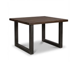 Industriële bartafel – vurenhout & zwart staal – 140 x 100 cm – U-frame