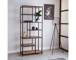 Industriële boekenkast Sparrow hout 80 x 188