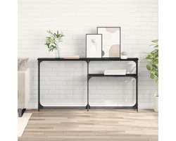 Industriële Consoletafel - Sidetable Smal - Extra Opbergruimte - Stabiel Stalen Frame - 145 x 225 x 75 cm