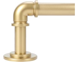 Industriële Goudkleurige Gordijnroedes - Verstelbaar voor Ramengrootte 160-300 cm