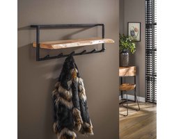 Industriële kapstok Dewi acaciahout metaal