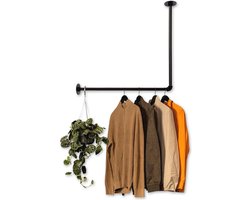 Industriële Kledingstang voor Hoek, Muur en Plafond | 30 cm Breed x 50 cm Hoog | Garderobe, Kleedkamer en Inloopkast