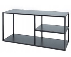 Industriële Metalen Cabinet - Open Kast - TV-Meubel - Zwart - 114 x 40 x 57 cm