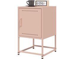 Industriële nachtkastjes - Sidetables set - Opbergen en decoreren - Robuuste stalen constructie - 36x39x60.5 cm - Roze