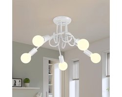 Industriële Plafondlamp met 5 Lichten - Vintage Chandelier in Modern Design voor Woonkamer, Slaapkamer en Keuken