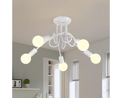 Industriële Plafondlamp met 5 Lichten - Vintage Chandelier in Modern Design voor Woonkamer, Slaapkamer en Keuken
