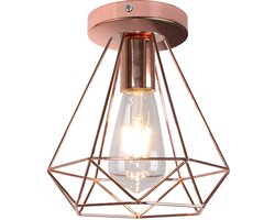 Industriële Plafondlamp Slaapkamer 20cm Plafonnière Retro Keuken Woonkamer Plafonnière Roze