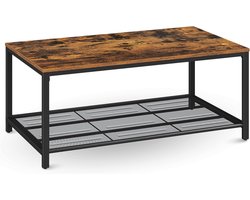 Industriele Salontafel van Hout en Metaal - Eenvoudige Montage, Duurzaam en Stijlvol