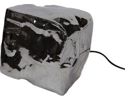 Industriële tafellamp Rocks chrome glas