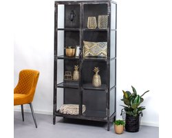 Industriële Vitrinekast Rift Metal - 90 x 190cm