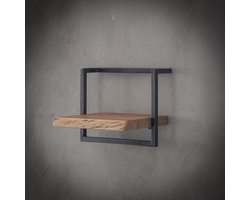 Industriële Wandplank Buster 40cm - Massief acacia naturel