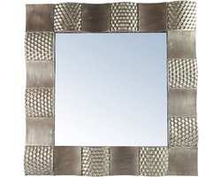 Industriële wandspiegel - Wandspiegel metaal - messing L5,5B90H90CM