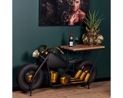Industriële wijnkast "Harley" 175x43x84 cm mangohout en metaal