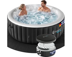 Industrohome Opblaasbare Whirlpool voor 4 Personen - 163 cm Diameter, 100 Massagestralen