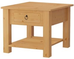 Ines|Salontafel met 1 Lade in Grenen Natuur