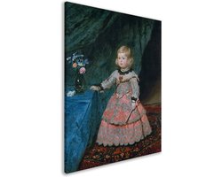 Infante Margarita Teresa in a Blue Dress - Diego Velázquez schilderijen - Kind schilderijen - Schilderij op canvas Portret - Schilderijen op canvas industrieel - Canvas schilderij - Schilderijen & posters canvas 50x70 cm