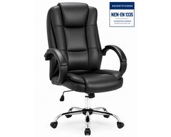 Infinity Goods Ergonomische Bureaustoel - Office Chair - Verstelbaar - 4D Lendensteun & Mesh - Tot 150kg - NEN-EN1335 - Zwart