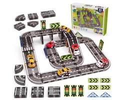 Infinity Goods Magnetic Tiles - 83 Stuks - Auto’s & Racebaan - Magnetisch Speelgoed - Magnetische Tegels - Montessori Kinderspeelgoed - Magna Speelgoed - 3-12 Jaar