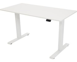 Infinity Goods Zit Sta Bureau - Elektrisch Verstelbaar In Hoogte - 140 x 60 CM - Wit