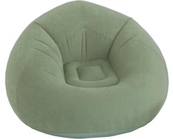 Inflatable Outdoor Chair 100 x 100 cm Clay Green 100% PVC Flocked Borneo Garden Collection