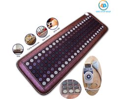 Infrarood Edelstenen Thermomat - Warmte Therapie Mat - Echte Jade & Toermalijn - 60x150cm - Verwarmde Stenen - Hot stone - Herstelt Lichaam & Geest