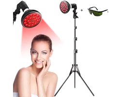 Infrarood Lamp - Red Light Therapy - Rood Licht Therapie - Timer - 54Watt - Verstelbare Standaard - Gewrichten/Spieren/Pijn/Huidverjonging/Pigmentvlekken - Infraroodtherapie - Collageen Lamp - Anti-aging Apparaat - Red Light Therapy Hair Growth