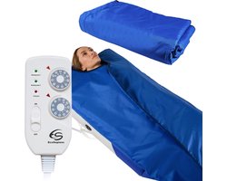 Infrarood Sauna Deken 180 * 220 cm 2 Zone Afstandsbediening Draagbare SPA thuis Infra rode therapie Body Detox Fitness Hot Zweten Anti Ageing Schoonheidsmachine Persoonlijke Sauna Bag