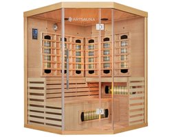 Infraroodcabine Kiruna - 150x150-200cm - Dubbele technologie - 3 personen