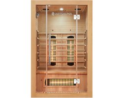 Infraroodcabine / Sauna Kiruna - 120x105x190 cm - Incl. LED & Bleutooth Radio
