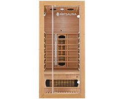 Infraroodcabine / Sauna Kiruna - 90x90x190 - Incl. LED & Bleutooth Radio