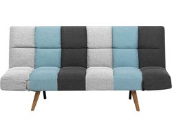 INGARO - Slaapbank 3-zits - Blauw/Grijs - Polyester