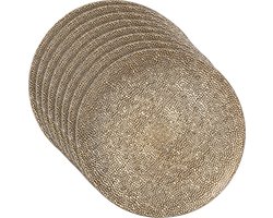 Inge Christmas kaarsbord - 12x stuks - goud - kunststof - 33 cm - onderbord - kaarsen plateau - kerstdecoratie