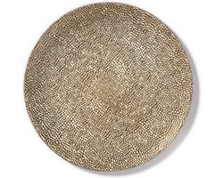 Inge Christmas kaarsbord - goud - kunststof - 33 cm - onderbord - kaarsen plateau - kerstdecoratie