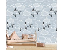 INGK Kinderbehang - Olive & Noah - Soft Blue Clouds